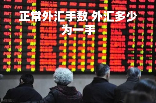 正常外汇手数 外汇多少为一手