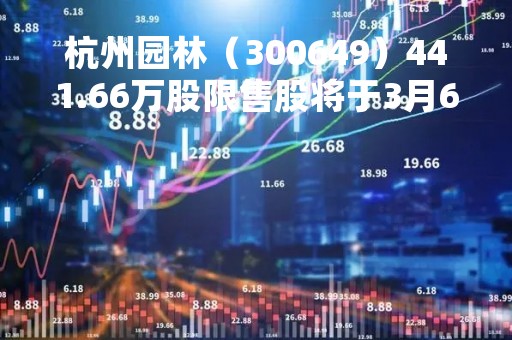 杭州园林（300649）441.66万股限售股将于3月6日解禁上市，占总股本3.34%