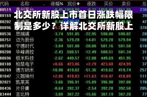 北交所新股上市首日涨跌幅限制是多少？详解北交所新股上市规则