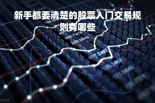 新手都要清楚的股票入门交易规则有哪些