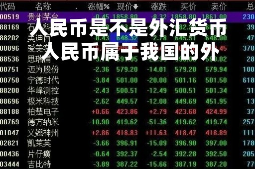 人民币是不是外汇货币 人民币属于我国的外汇吗