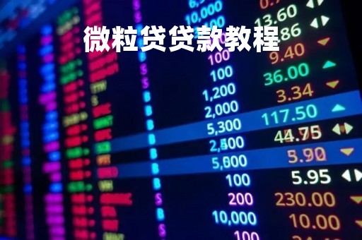 微粒贷贷款教程