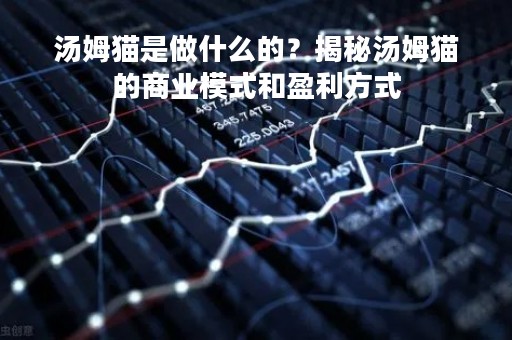 汤姆猫是做什么的？揭秘汤姆猫的商业模式和盈利方式
