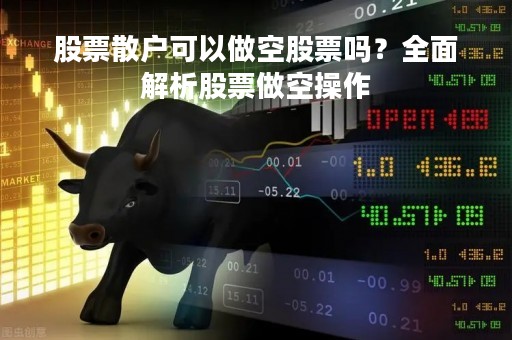 股票散户可以做空股票吗？全面解析股票做空操作