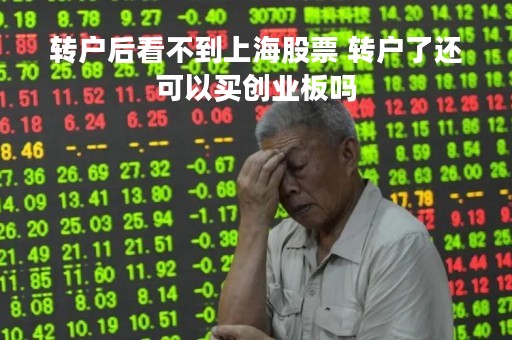 转户后看不到上海股票 转户了还可以买创业板吗
