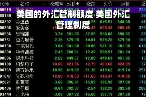美国的外汇管制额度 美国外汇管理制度