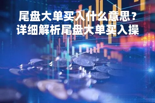 尾盘大单买入什么意思?详细解析尾盘大单买入操作 尾盘大单买入什么意思?详细解析尾盘大单买入操作