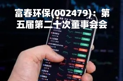 富春环保(002479)：第五届第二十次董事会会议决议，审议9项议案获通过
