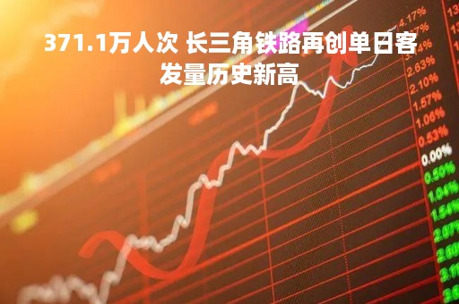 371.1万人次 长三角铁路再创单日客发量历史新高