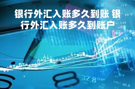 银行外汇入账多久到账 银行外汇入账多久到账户