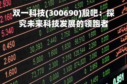 双一科技(300690)股吧：探究未来科技发展的领跑者