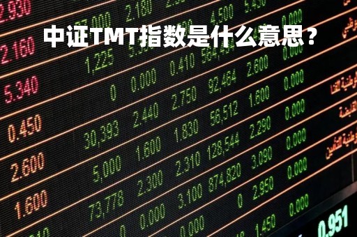 中证TMT指数是什么意思? 中证TMT指数是什么意思?
