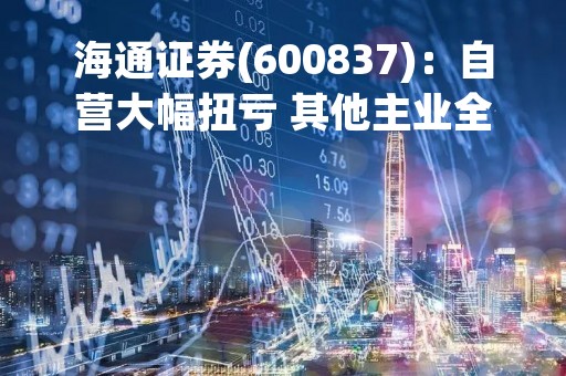 海通证券(600837)：自营大幅扭亏 其他主业全线下滑