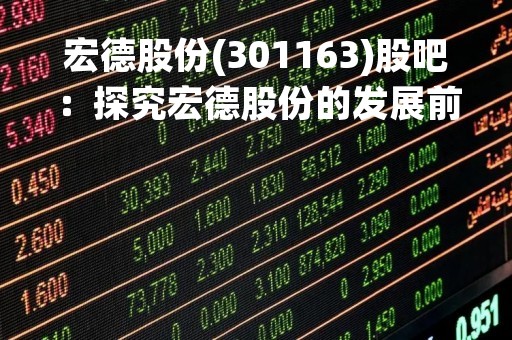 宏德股份(301163)股吧：探究宏德股份的发展前景和投资价值