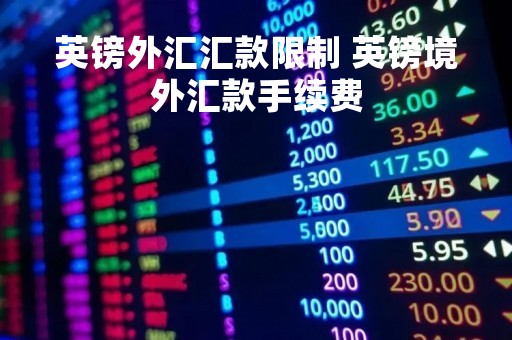 英镑外汇汇款限制 英镑境外汇款手续费