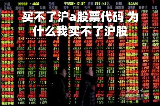 买不了沪a股票代码 为什么我买不了沪股