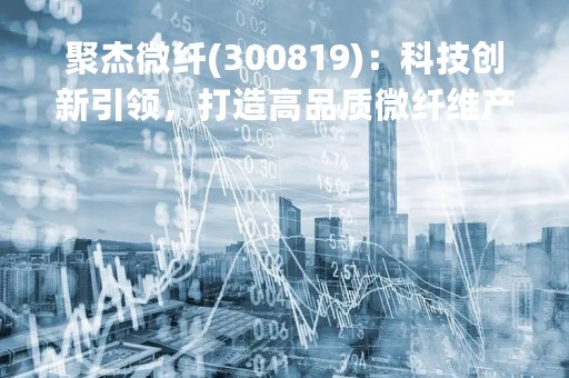 聚杰微纤(300819)：科技创新引领，打造高品质微纤维产业