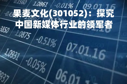 果麦文化(301052)：探究中国新媒体行业的领军者