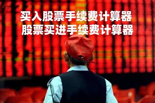 买入股票手续费计算器 股票买进手续费计算器