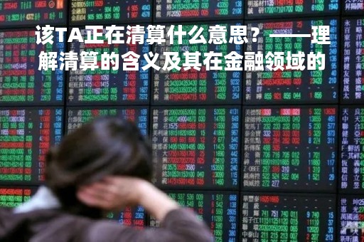 该TA正在清算什么意思？——理解清算的含义及其在金融领域的应用