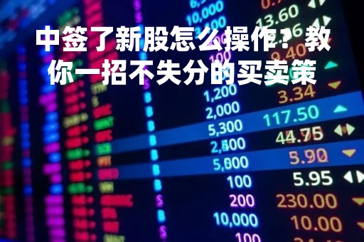 中签了新股怎么操作？教你一招不失分的买卖策略