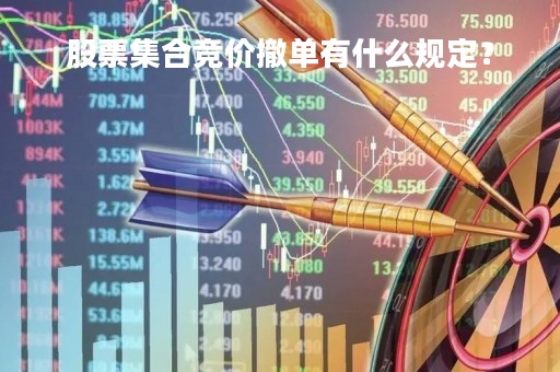 股票集合竞价撤单有什么规定？