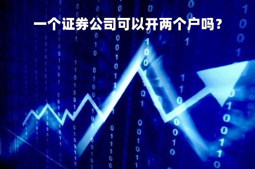 一个证券公司可以开两个户吗？