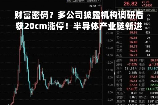 财富密码？多公司披露机构调研后获20cm涨停！半导体产业链新进展发布