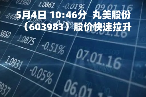 5月4日 10:46分  丸美股份（603983）股价快速拉升
