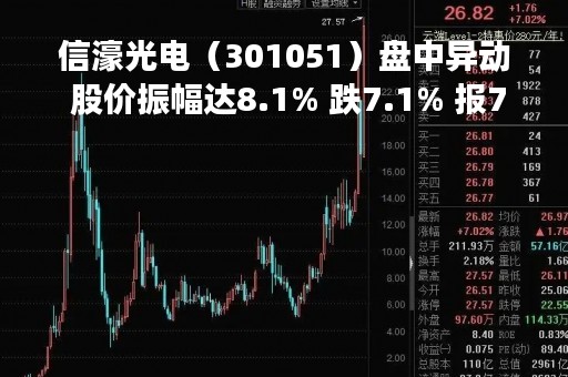 信濠光电（301051）盘中异动 股价振幅达8.1% 跌7.1% 报72元（05-04）