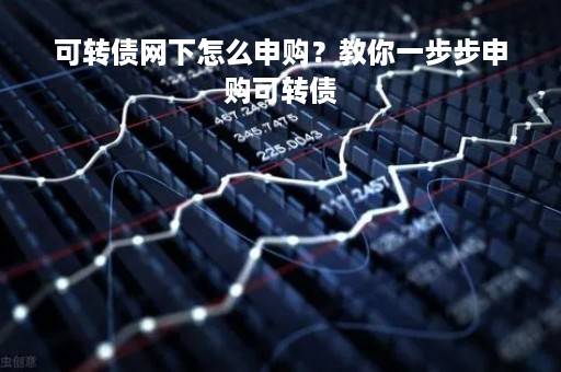 可转债网下怎么申购？教你一步步申购可转债