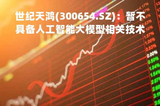 世纪天鸿(300654.SZ)：暂不具备人工智能大模型相关技术