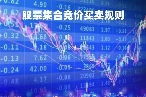 股票集合竞价买卖规则