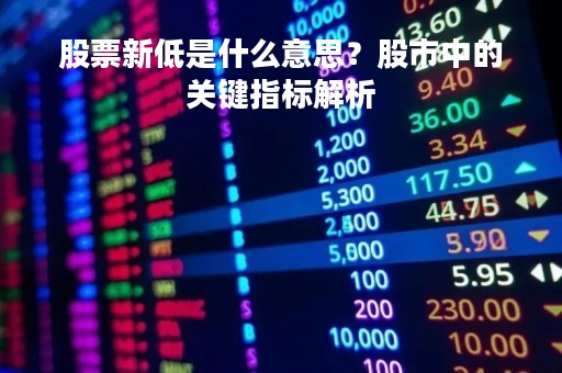 股票新低是什么意思？股市中的关键指标解析