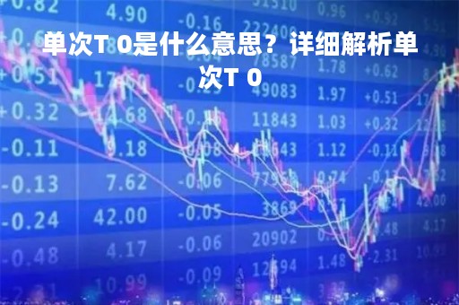 单次T 0是什么意思？详细解析单次T 0