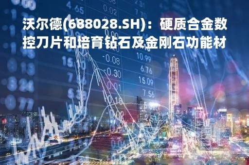 沃尔德(688028.SH)：硬质合金数控刀片和培育钻石及金刚石功能材料两块业务在2023年要实现盈利