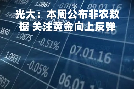 光大：本周公布非农数据 关注黄金向上反弹力度