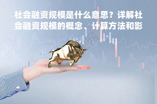 社会融资规模是什么意思？详解社会融资规模的概念、计算方法和影响因素