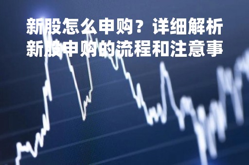 新股怎么申购？详细解析新股申购的流程和注意事项
