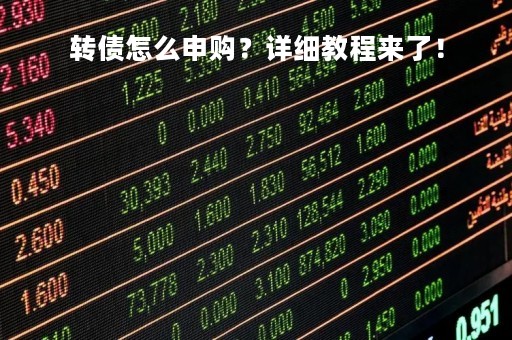 转债怎么申购？详细教程来了！