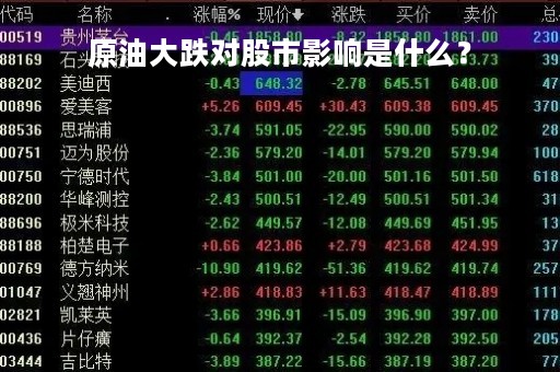 原油大跌对股市影响是什么？