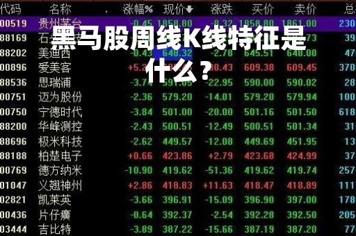 黑马股周线K线特征是什么？