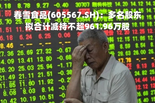 春雪食品(605567.SH)：多名股东拟合计减持不超961.96万股