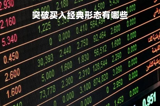 突破买入经典形态有哪些 突破买入经典形态有哪些