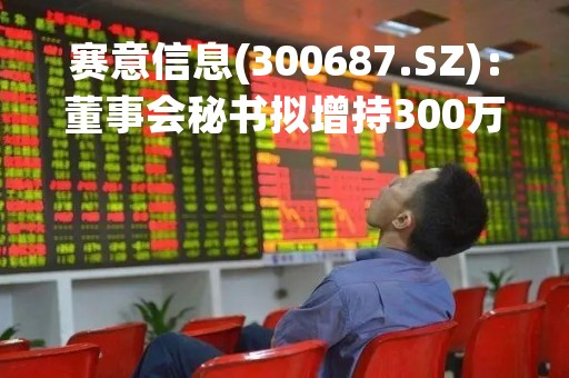 赛意信息(300687.SZ)：董事会秘书拟增持300万元-500万元股份