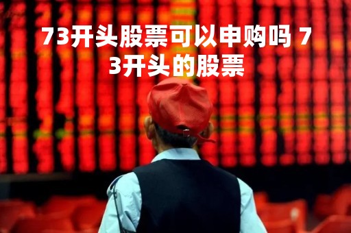 73开头股票可以申购吗 73开头的股票