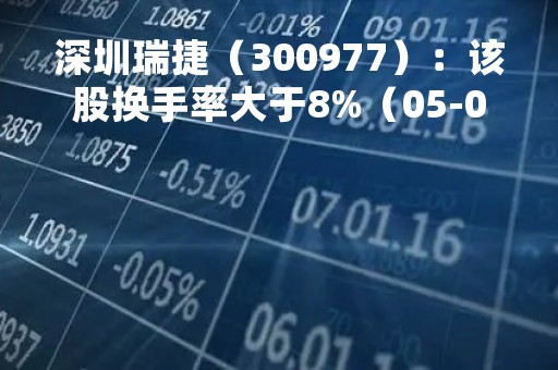 深圳瑞捷（300977）：该股换手率大于8%（05-05）