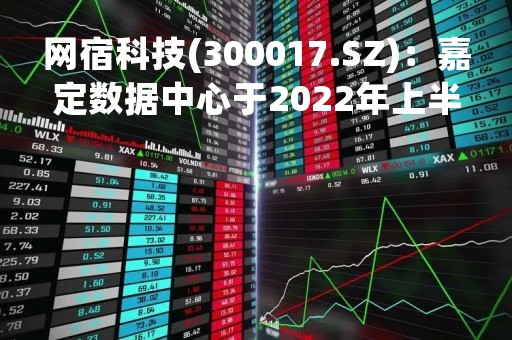 网宿科技(300017.SZ)：嘉定数据中心于2022年上半年正式交付并推出市场，目前正在积极开拓业务中