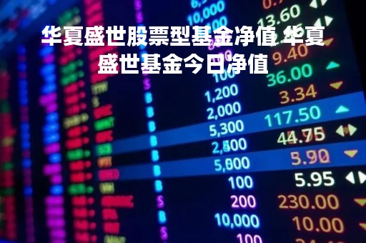 华夏盛世股票型基金净值 华夏盛世基金今日净值