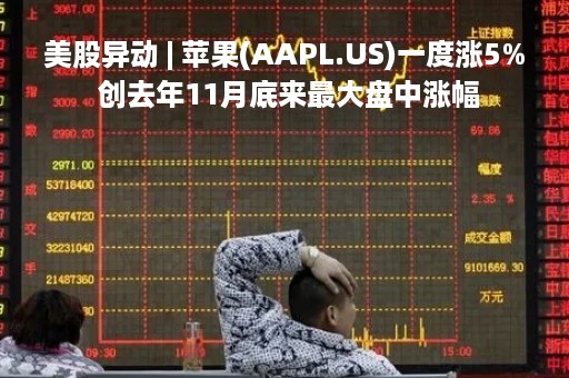 美股异动 | 苹果(AAPL.US)一度涨5% 创去年11月底来最大盘中涨幅